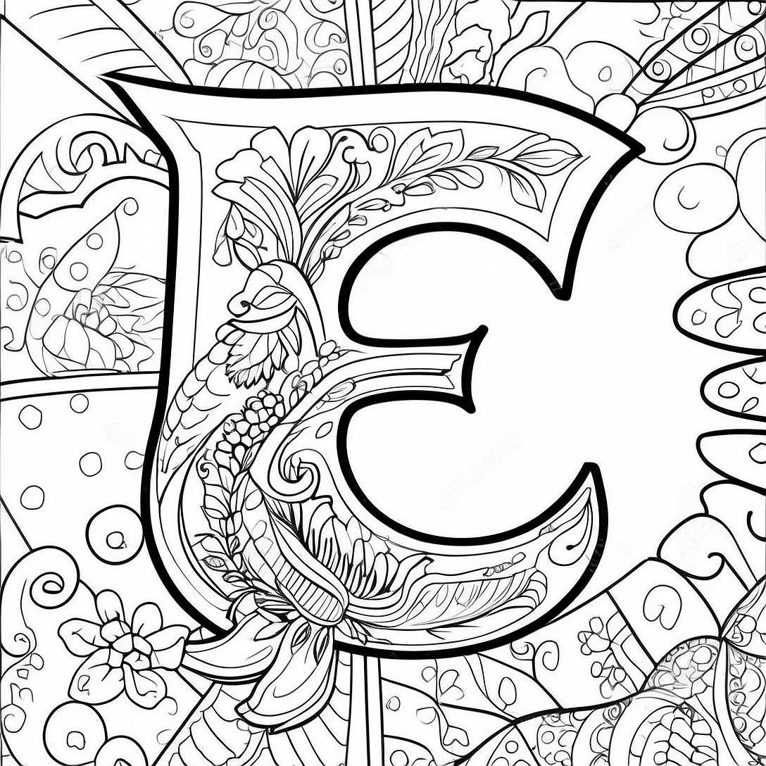 Letter E Coloring Page | Letter E coloring page