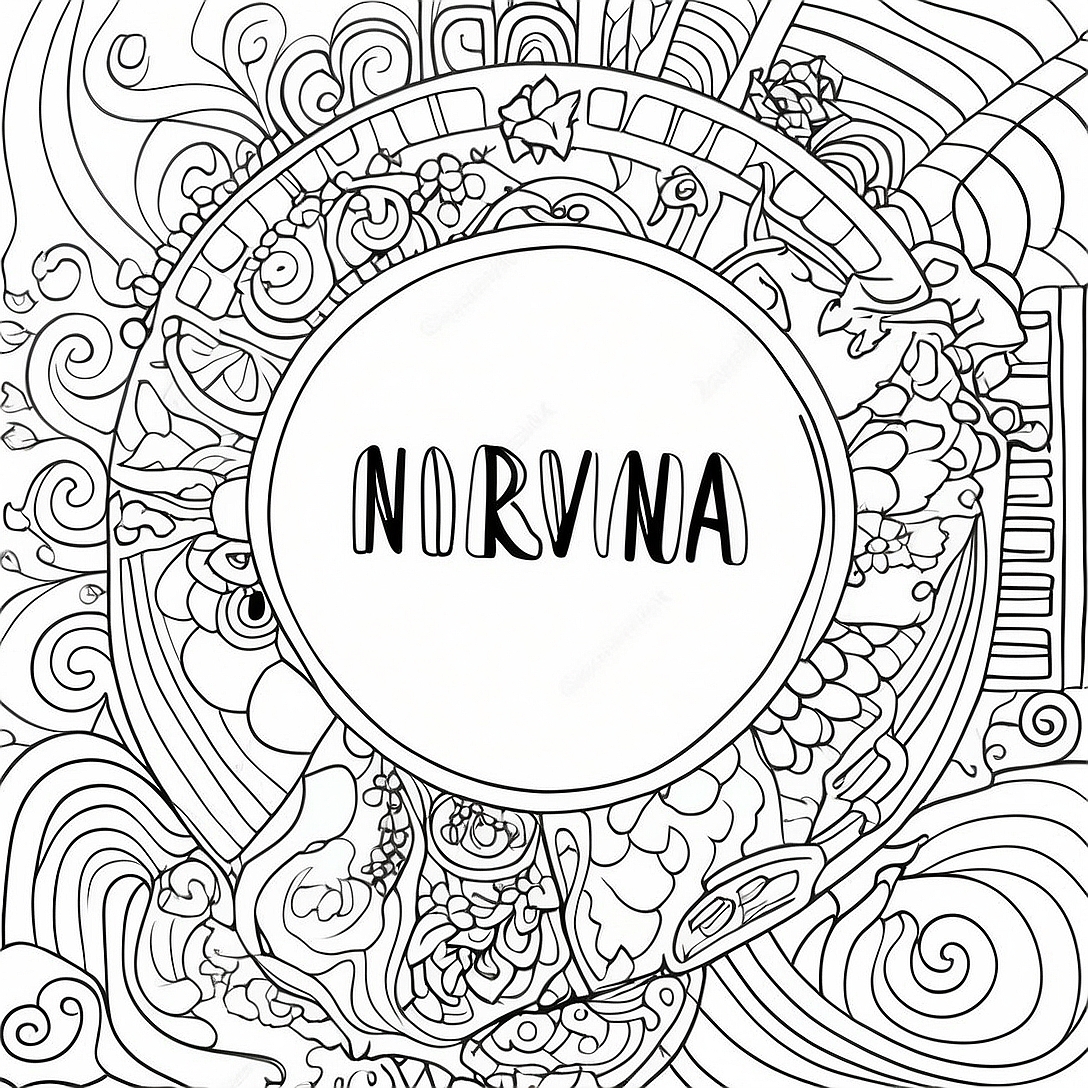 Nirvana Logo Coloring Page | Nirvana coloring page