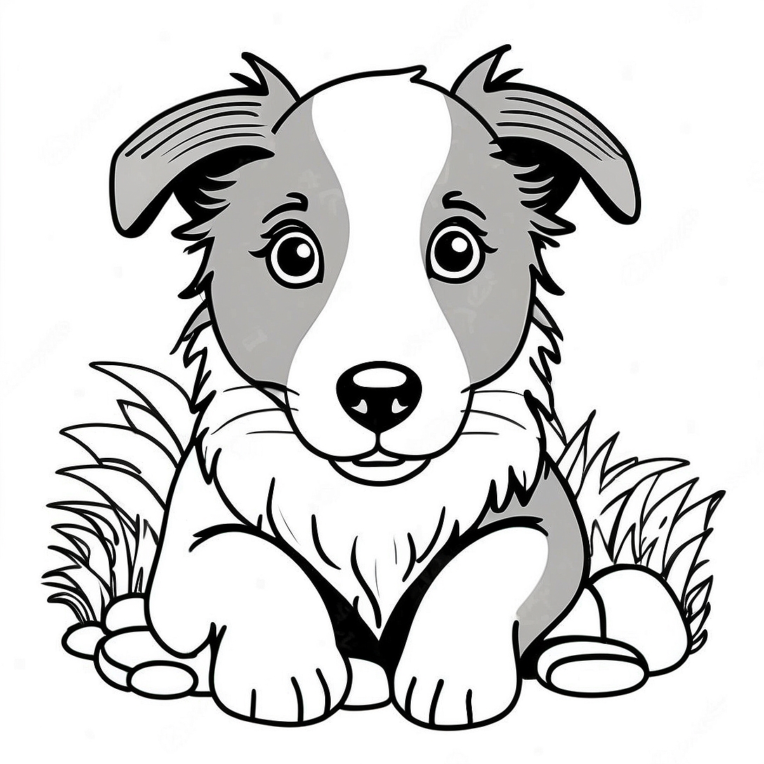 Border Collie Puppy Coloring Page | Border Collie coloring page