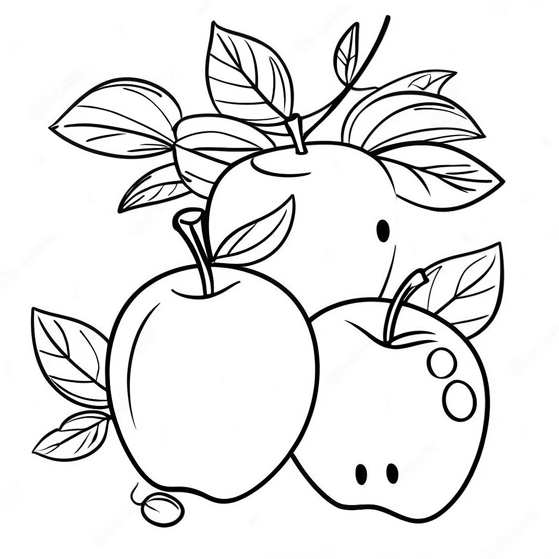 Rosh Hashanah Apples and Honey Coloring Page | Rosh Hashanah coloring page