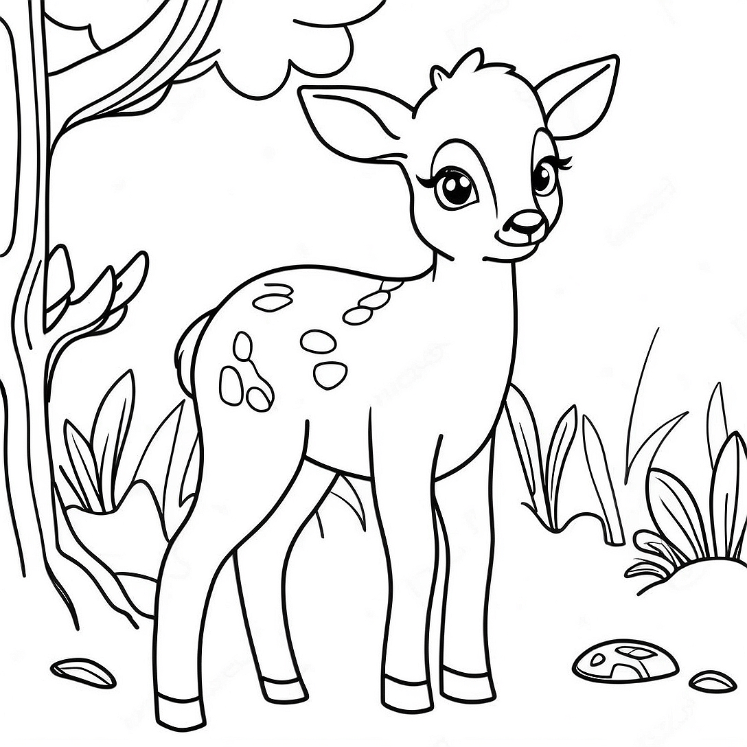 Fawn Coloring Page | Fawn coloring page
