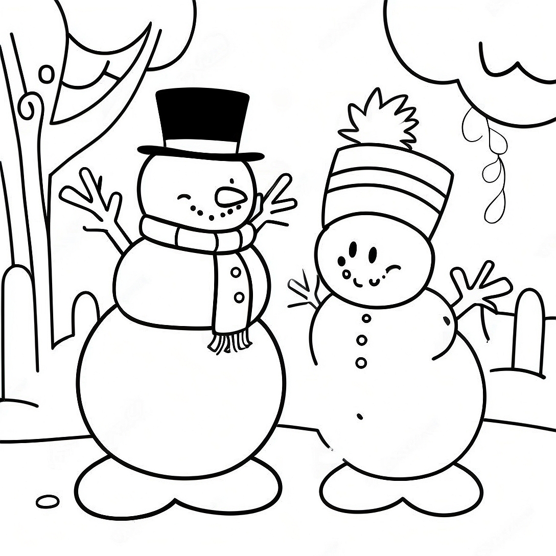 Frosty the Snowman with Friends Coloring Page | Frosty the Snowman coloring page