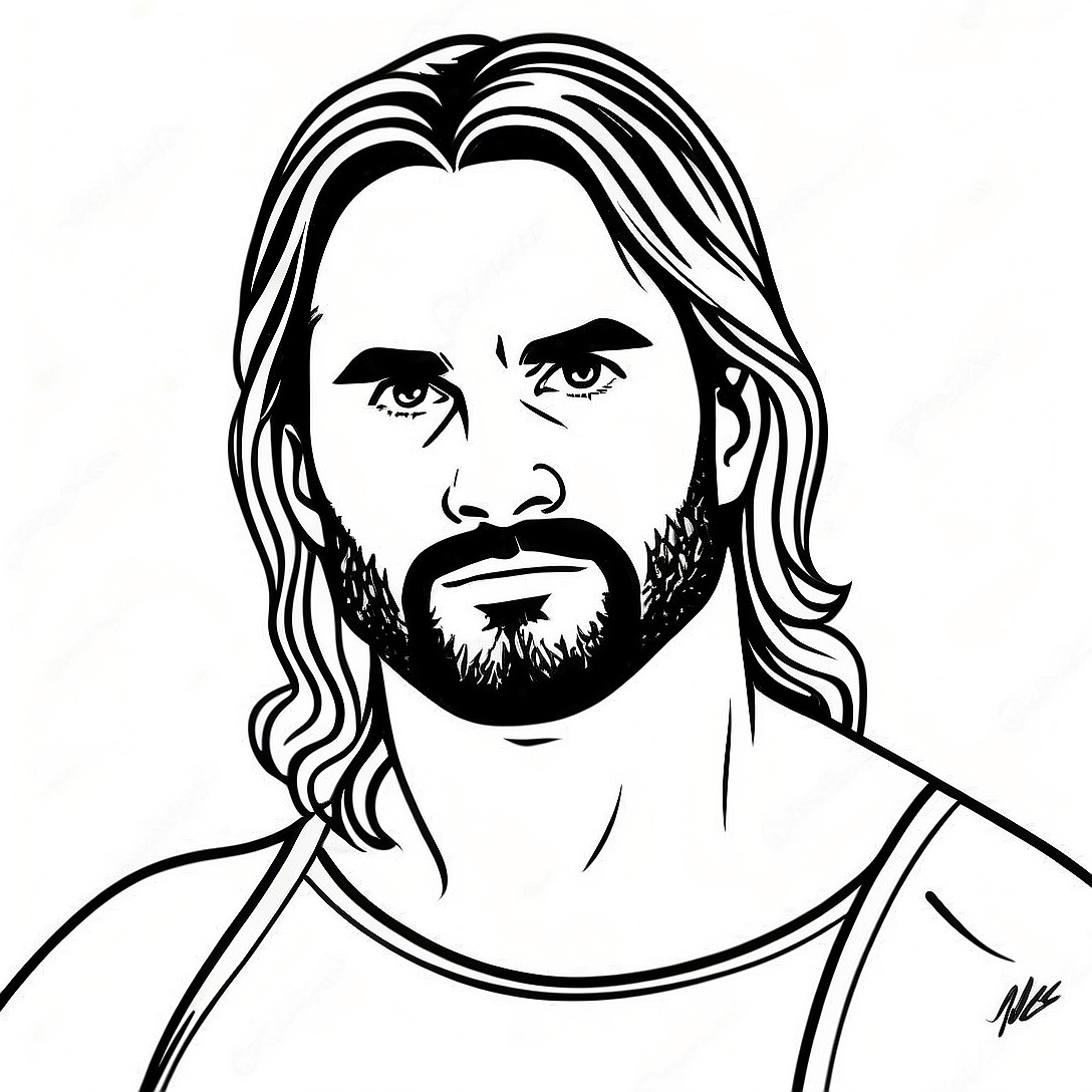 Seth Rollins WWE Coloring Page | Seth Rollins WWE coloring page