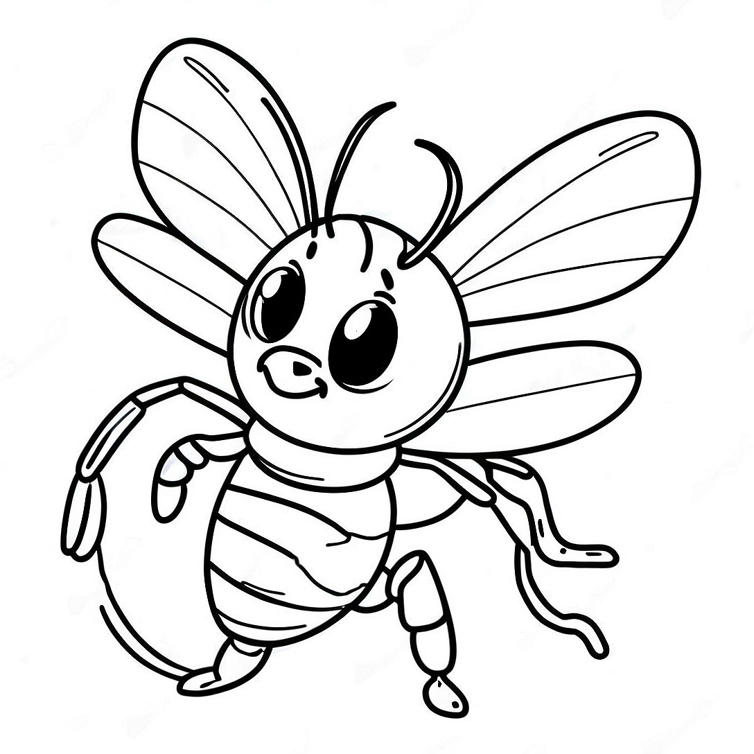 Angry Hornet Coloring Page | Hornet coloring page