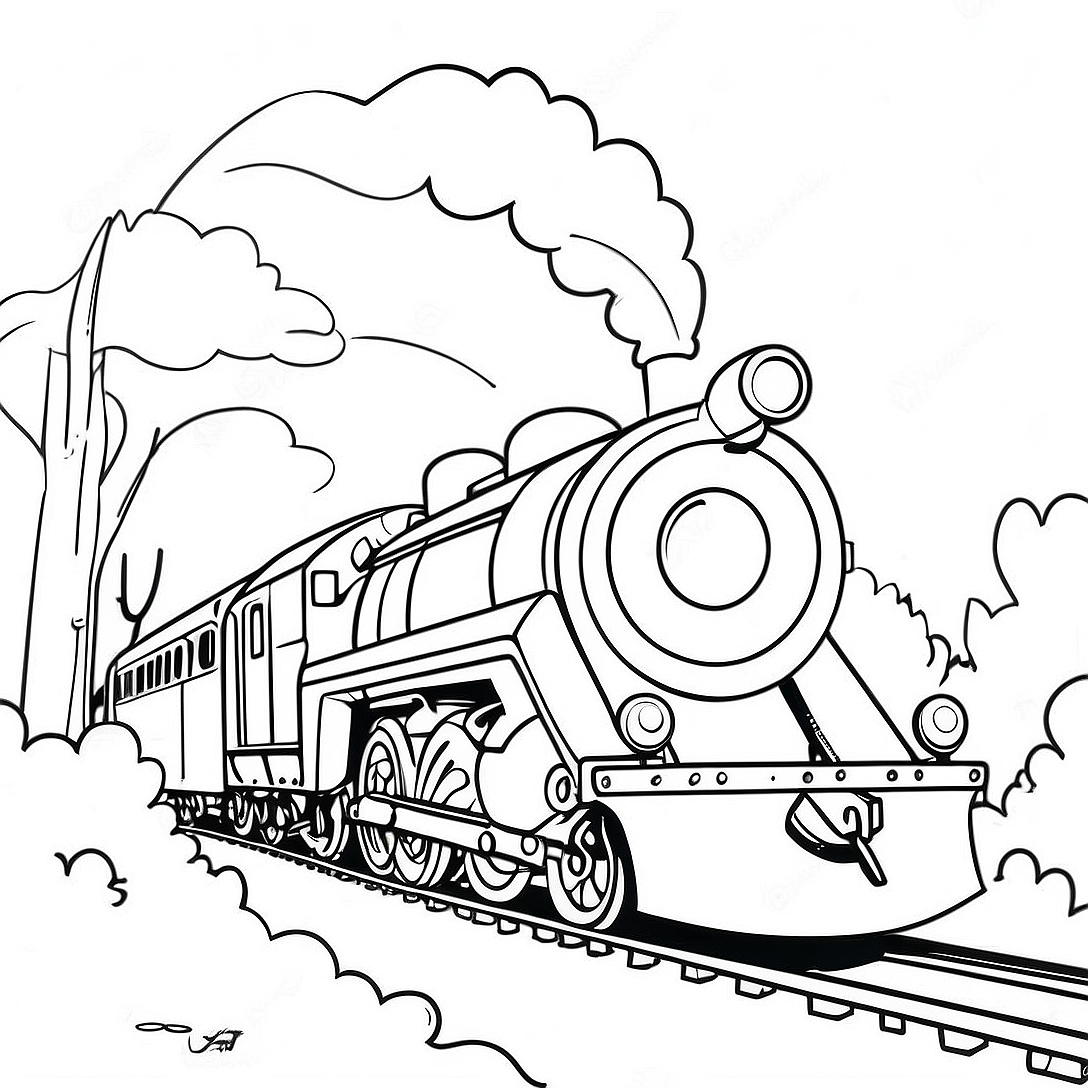 Mighty Express Train Adventures Coloring Page | Mighty Express coloring page