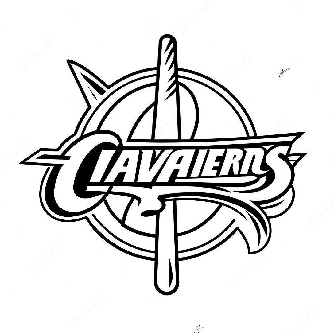 Cleveland Cavaliers Logo Coloring Page | Cleveland Cavaliers coloring page