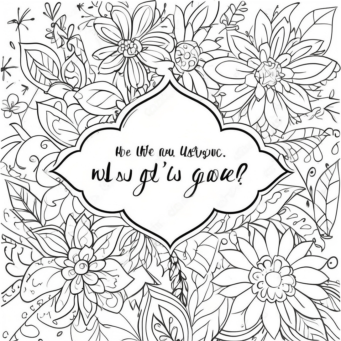 Easy Inspirational Quotes Coloring Page | Easy Inspirational coloring page
