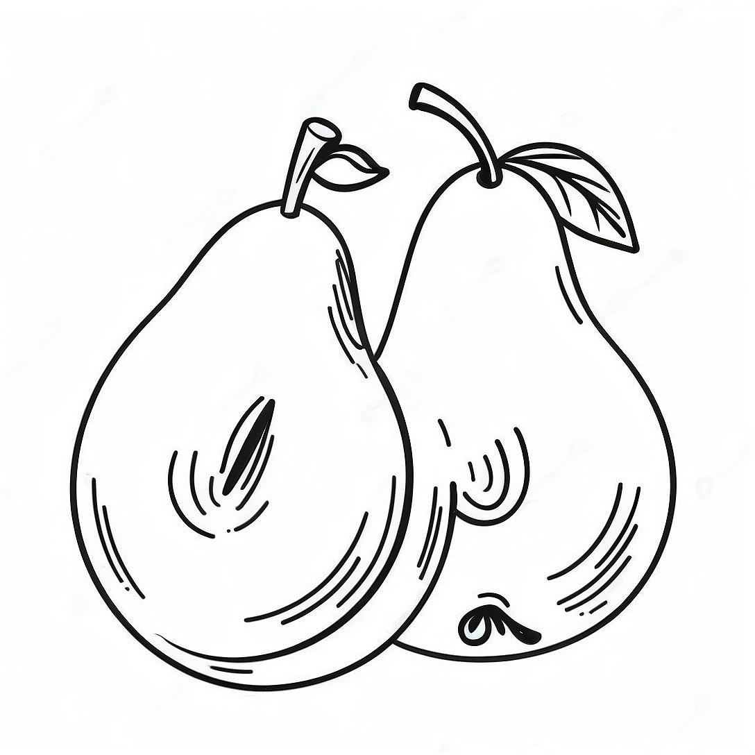 Pear Coloring Page | Pear coloring page