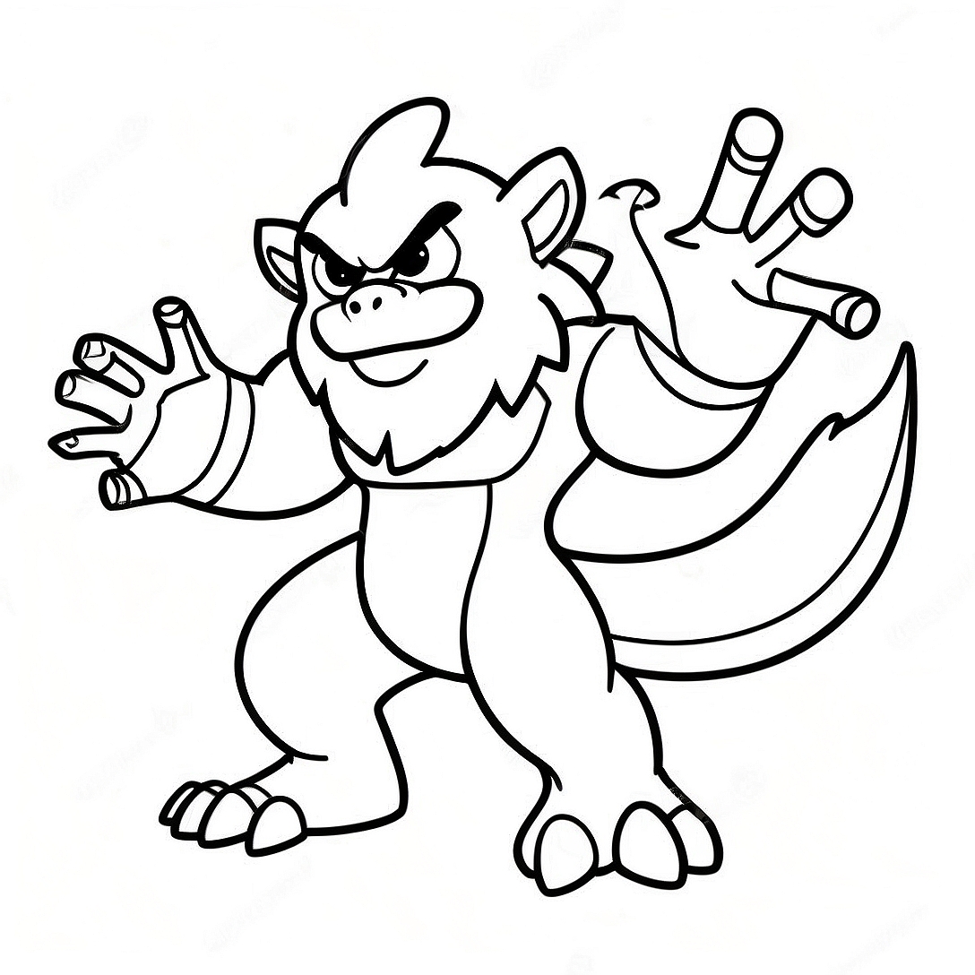 Fiery Infernape Battle Coloring Page | Infernape coloring page