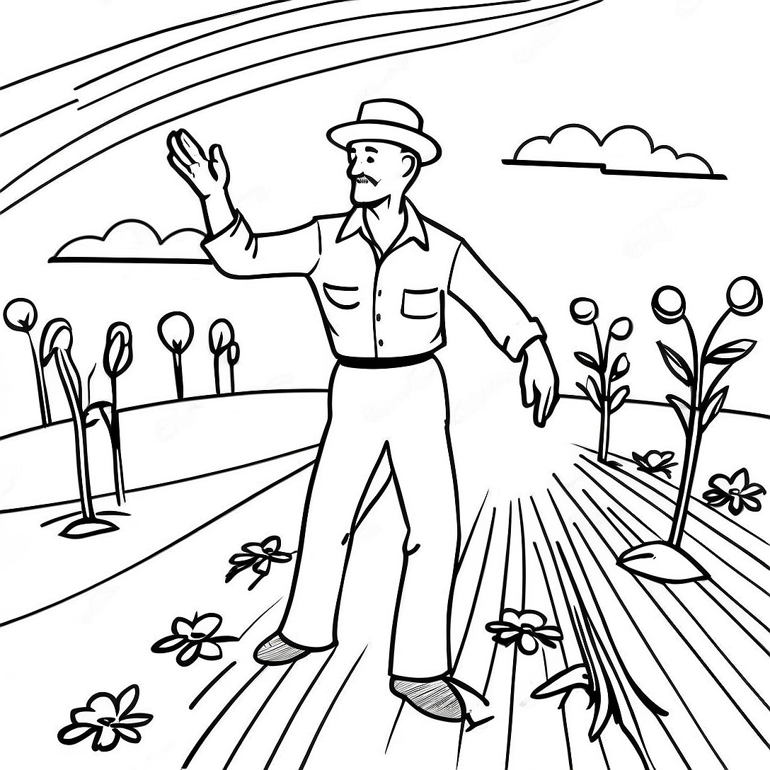 Parable of the Sower Coloring Page | Parable of the Sower coloring page