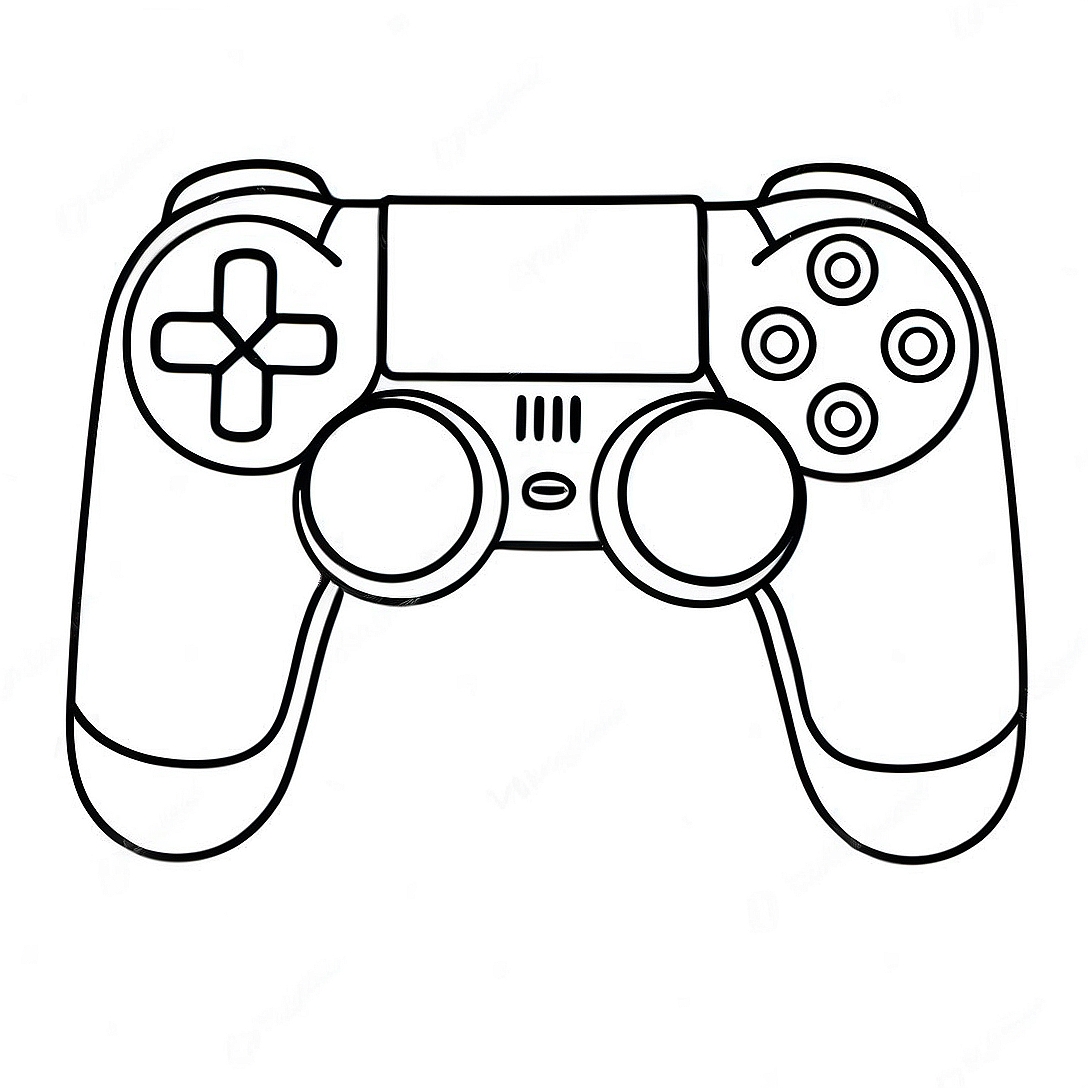 PlayStation Controller Coloring Page | PlayStation coloring page