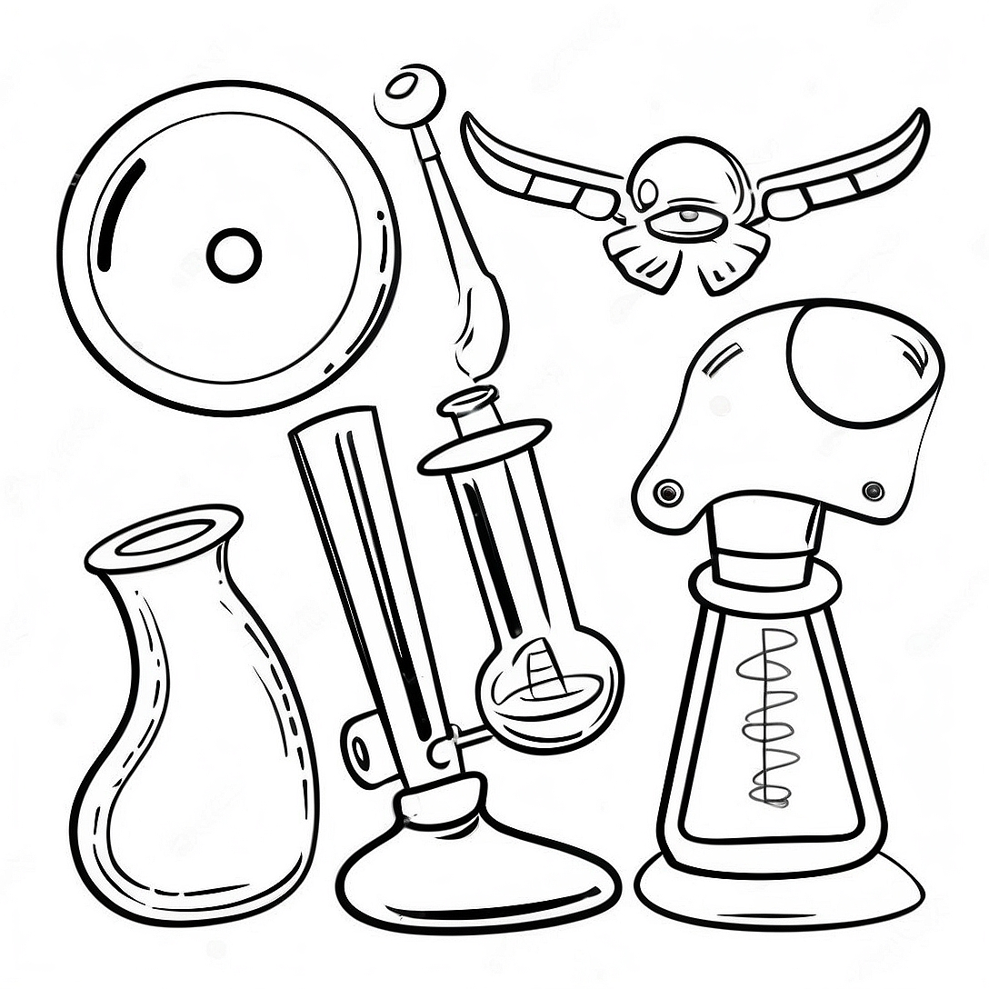 Science Tools Coloring Page | Science Tools coloring page