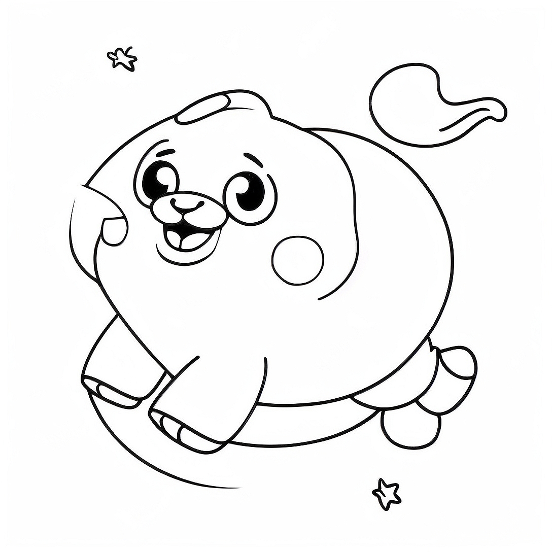 Appa Flying in the Sky Coloring Page | Appa coloring page