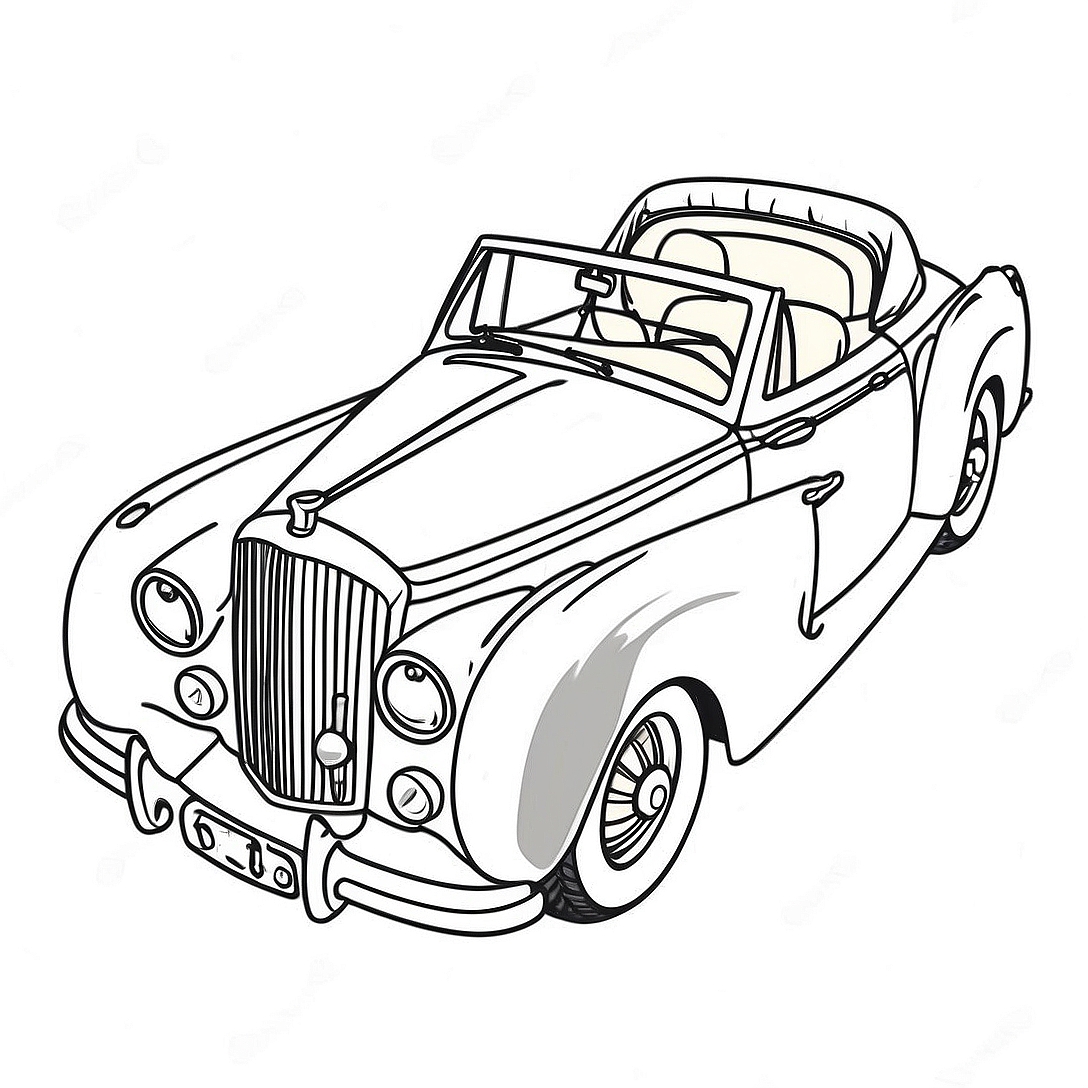 Bentley Convertible Coloring Page | Bentley coloring page