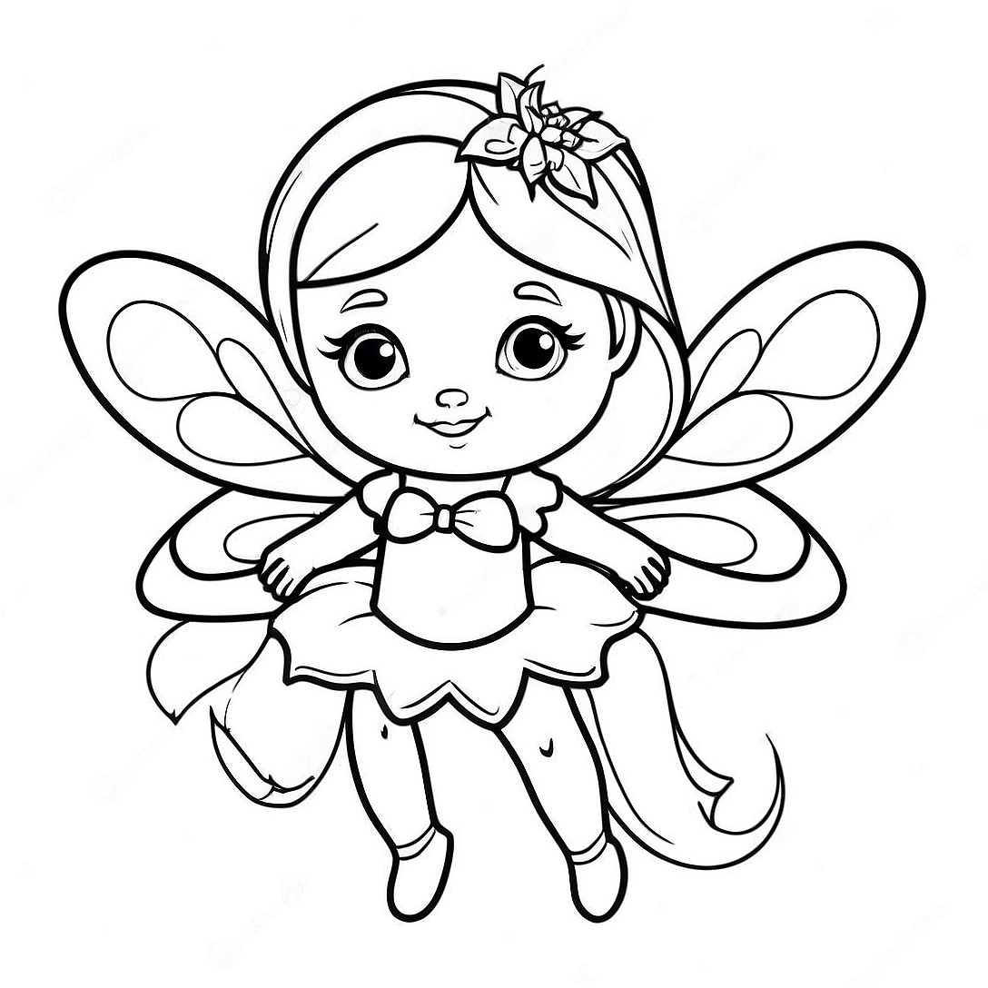 Black Fairy Coloring Page | Black Fairy coloring page