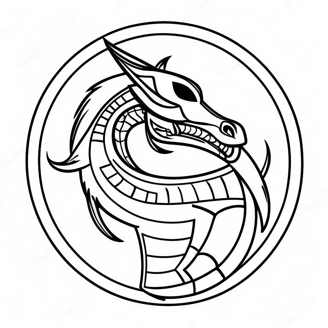 Mortal Kombat Logo Coloring Page | Mortal Kombat coloring page