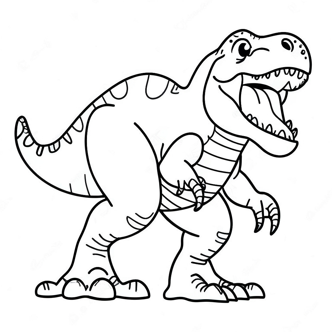 Ferocious T-Rex Dinosaur Coloring Page | Dinosaur King coloring page