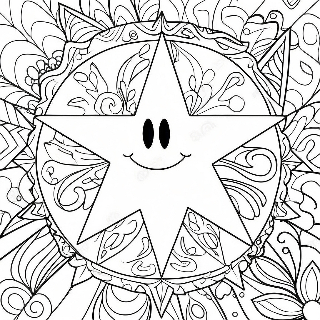 Colorful Epiphany Star Coloring Page | Epiphany coloring page