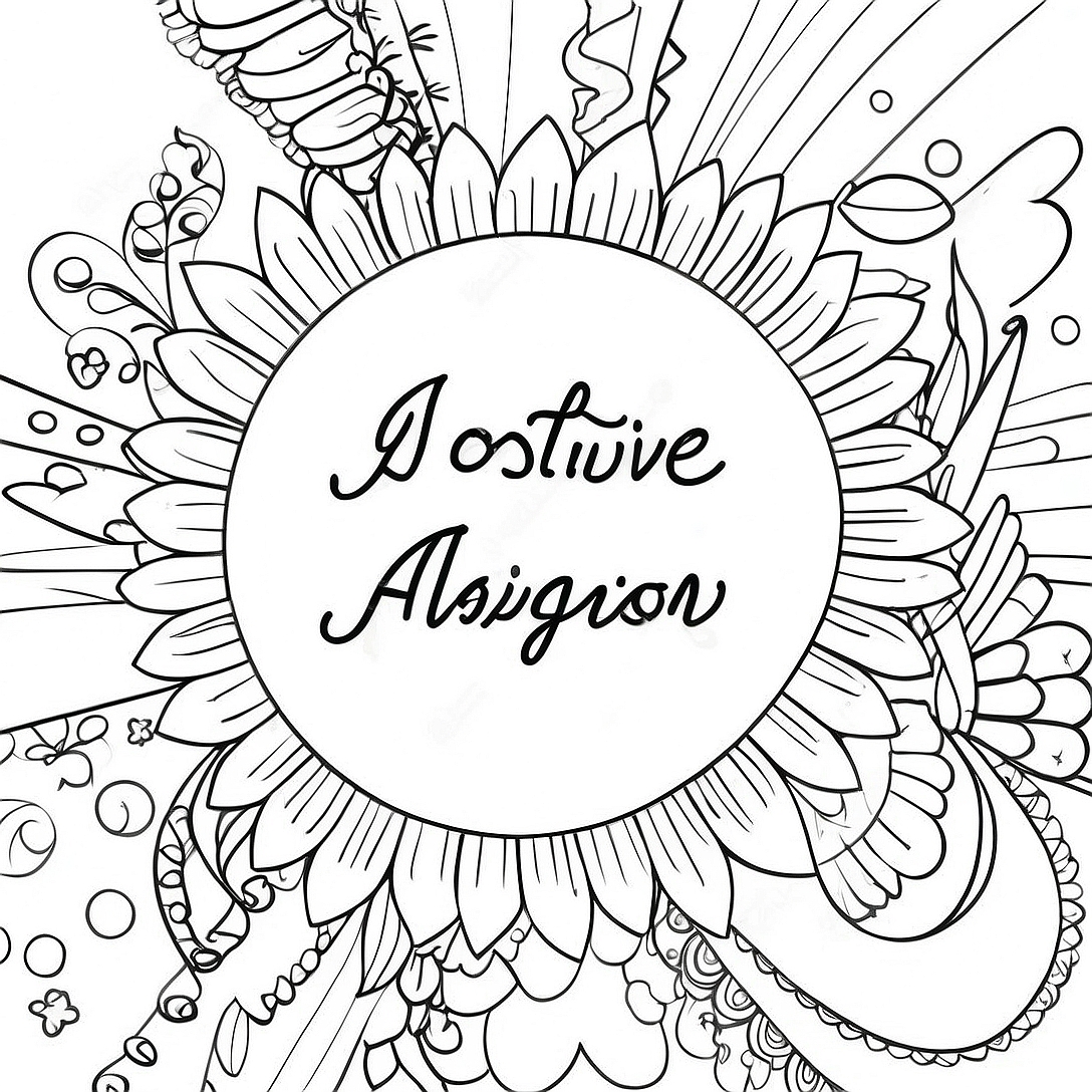 Positive Affirmation Coloring Page | Positive coloring page