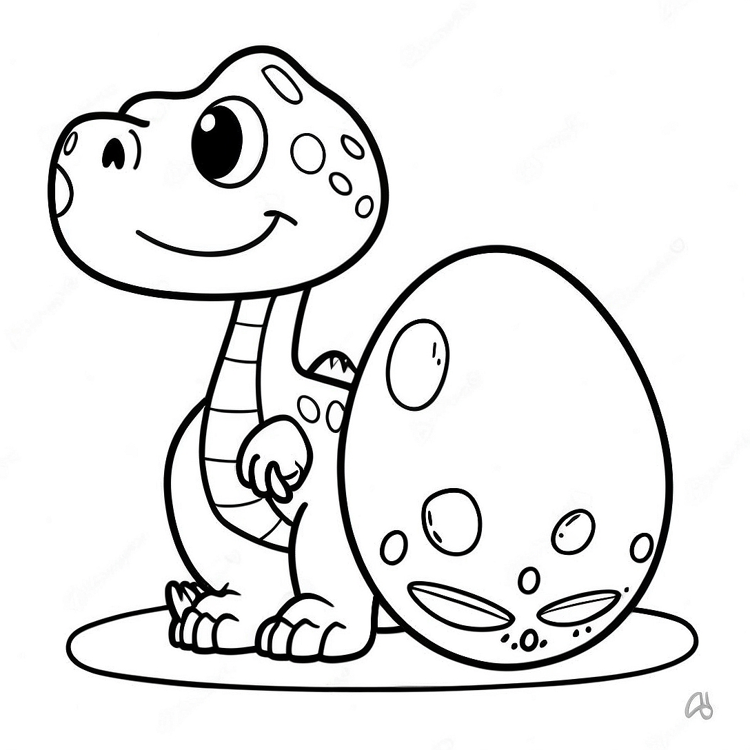 Dino Egg Coloring Page | Dino Egg coloring page
