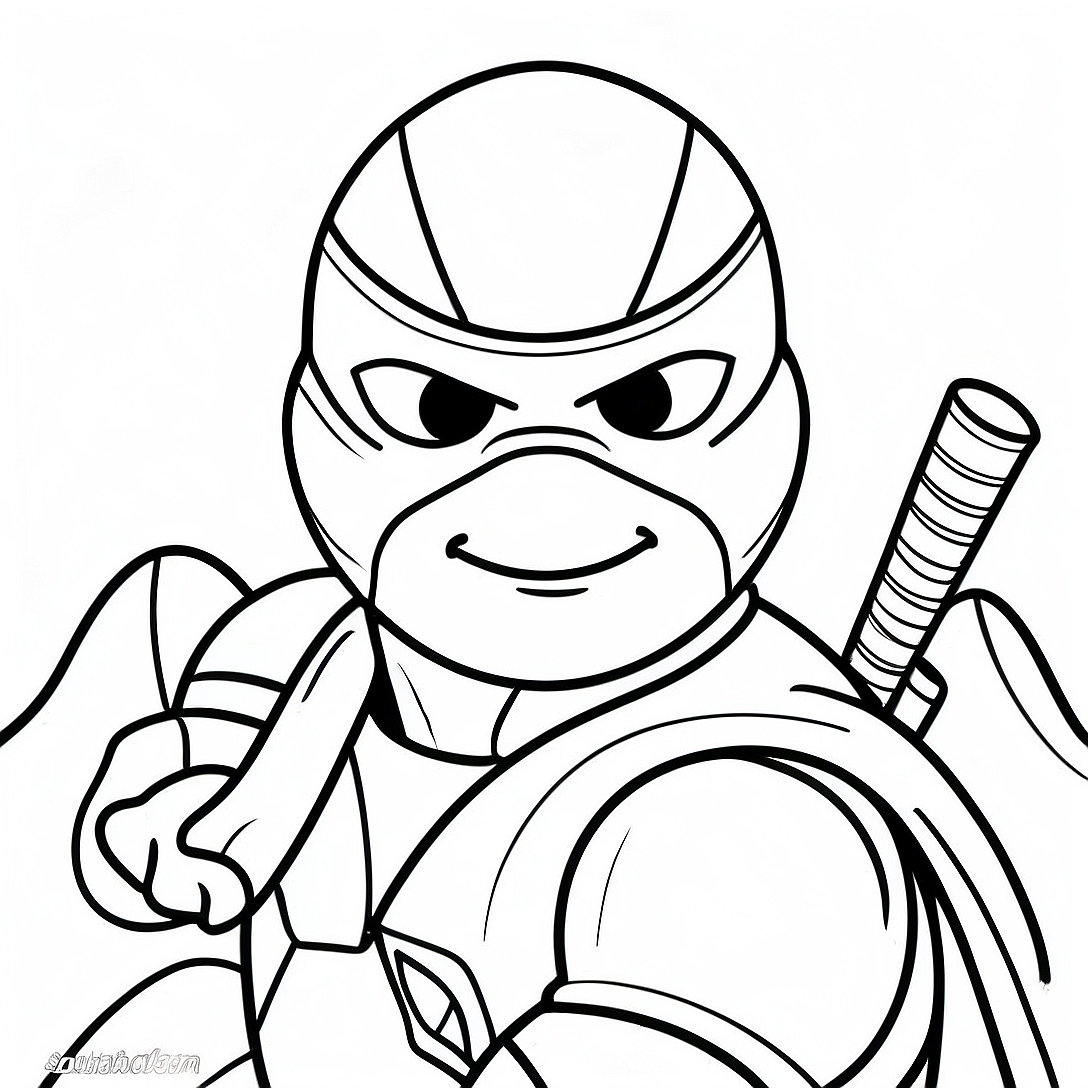 Raphael Ninja Turtle Coloring Page | Raphael coloring page