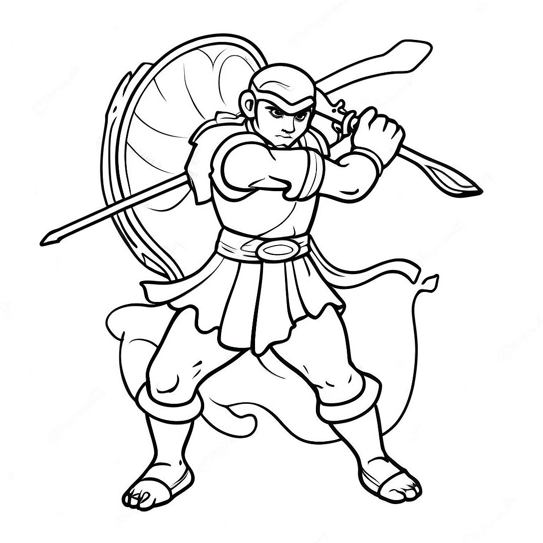 Raphael with Sai Weapons Coloring Page | Raphael coloring page