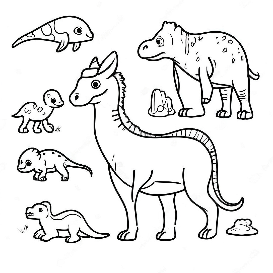 Extinct Animals Coloring Page | Extinct Animals coloring page