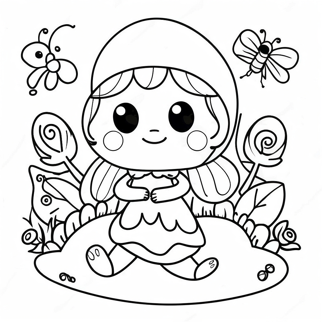 Fairy Garden Coloring Page | Fairy Garden coloring page