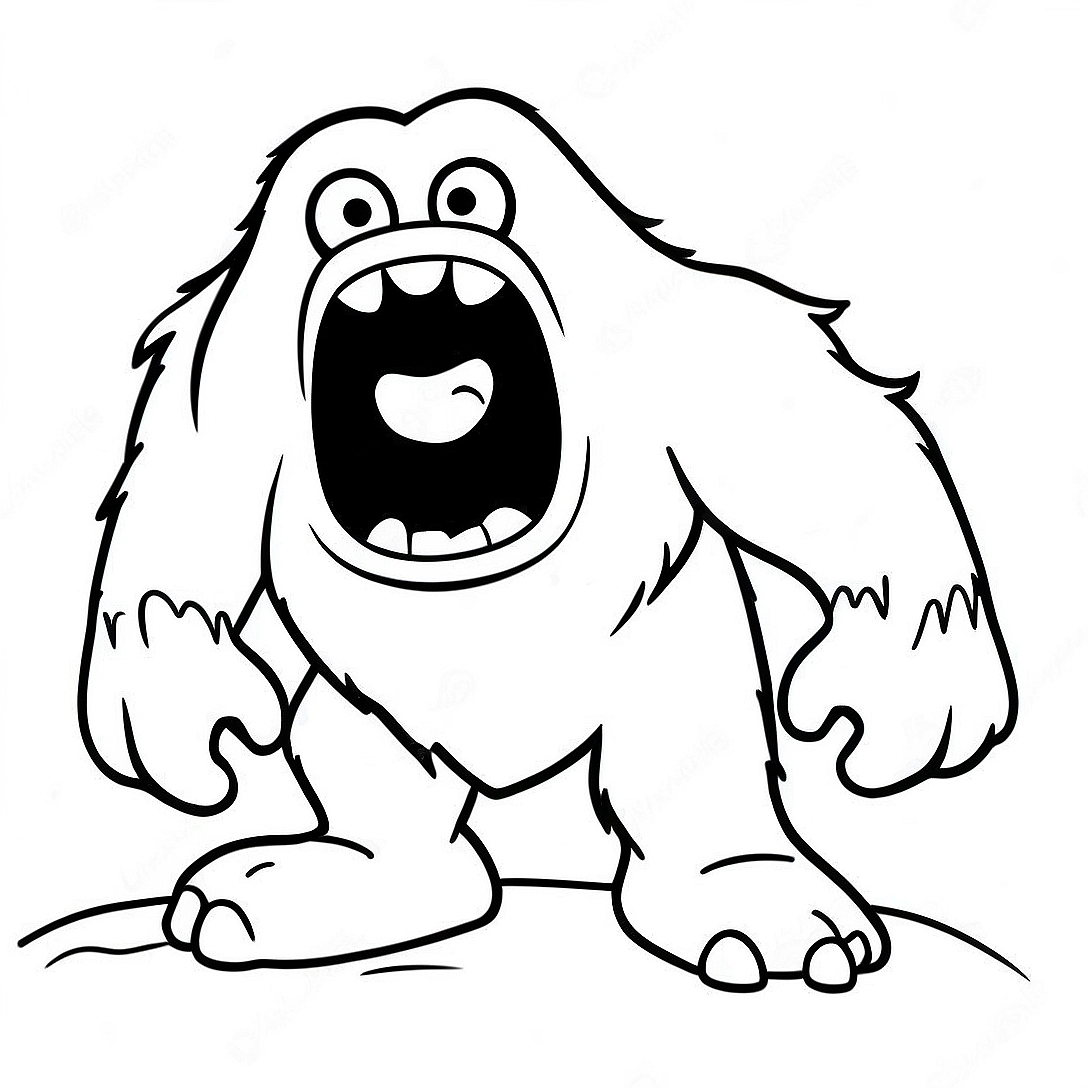 Abominable Snowman Coloring Page | Abominable coloring page