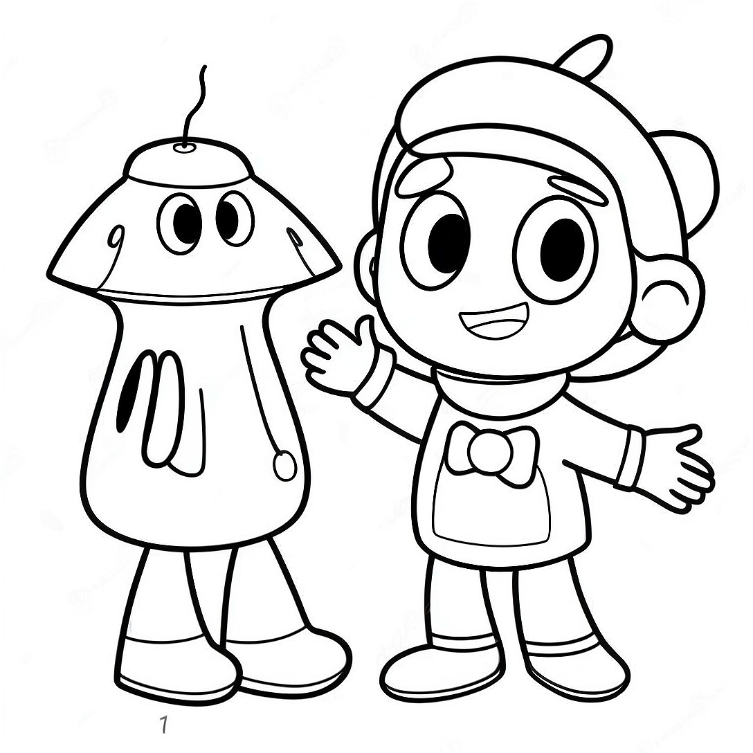 Timmy Turner and Cosmo Coloring Page | Fairly Odd Parents coloring page