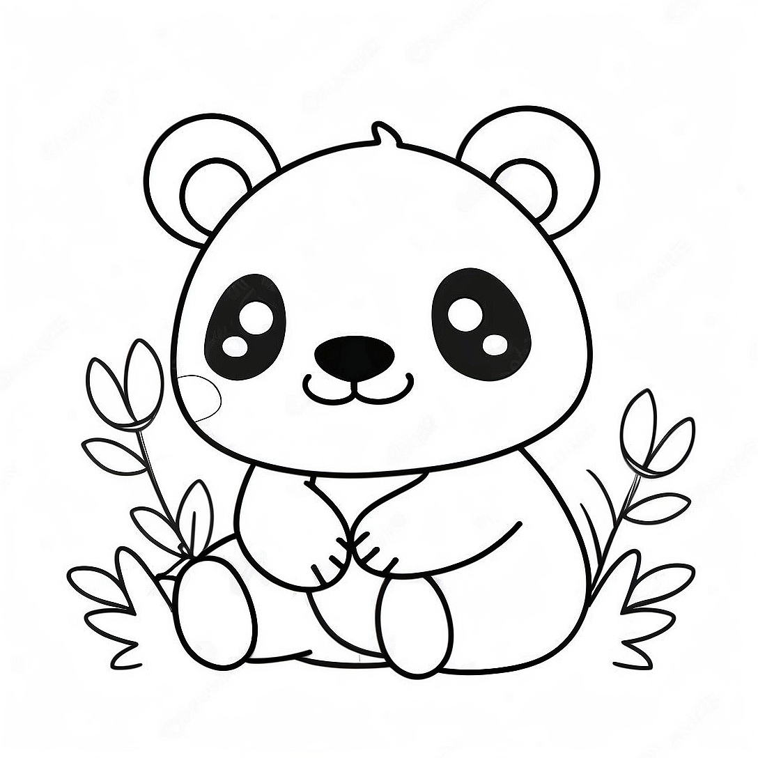 Kawaii Panda Coloring Page | Kawaii Panda coloring page