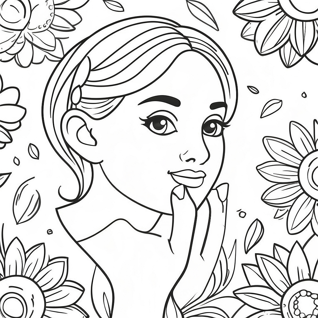 Colorful Smell Sensation Coloring Page | Five Senses coloring page