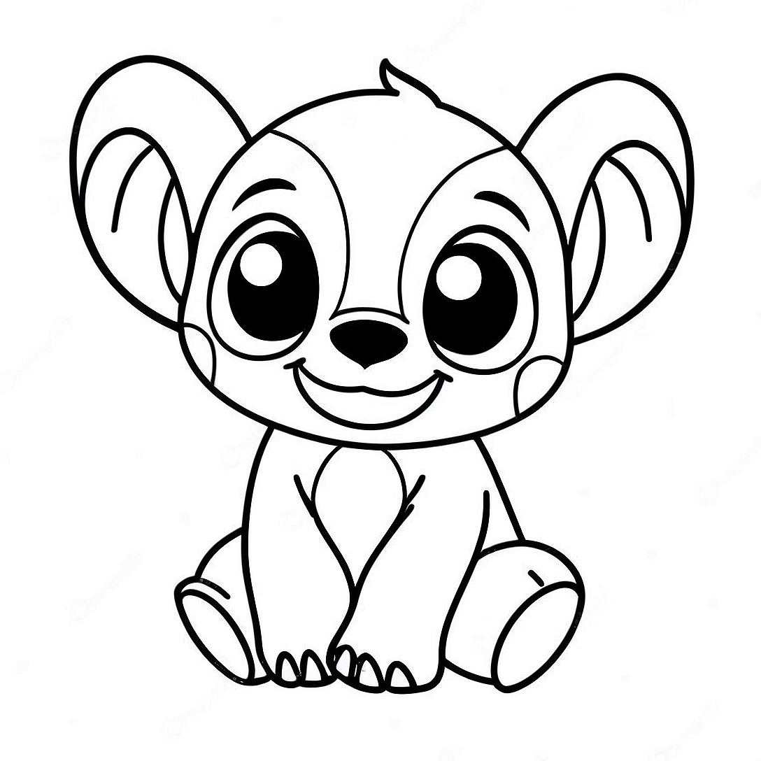 Cute Baby Stitch Coloring Page | Cute Baby Stitch coloring page