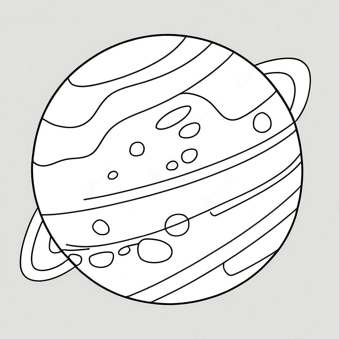 Uranus Planet Coloring Page | Uranus coloring page