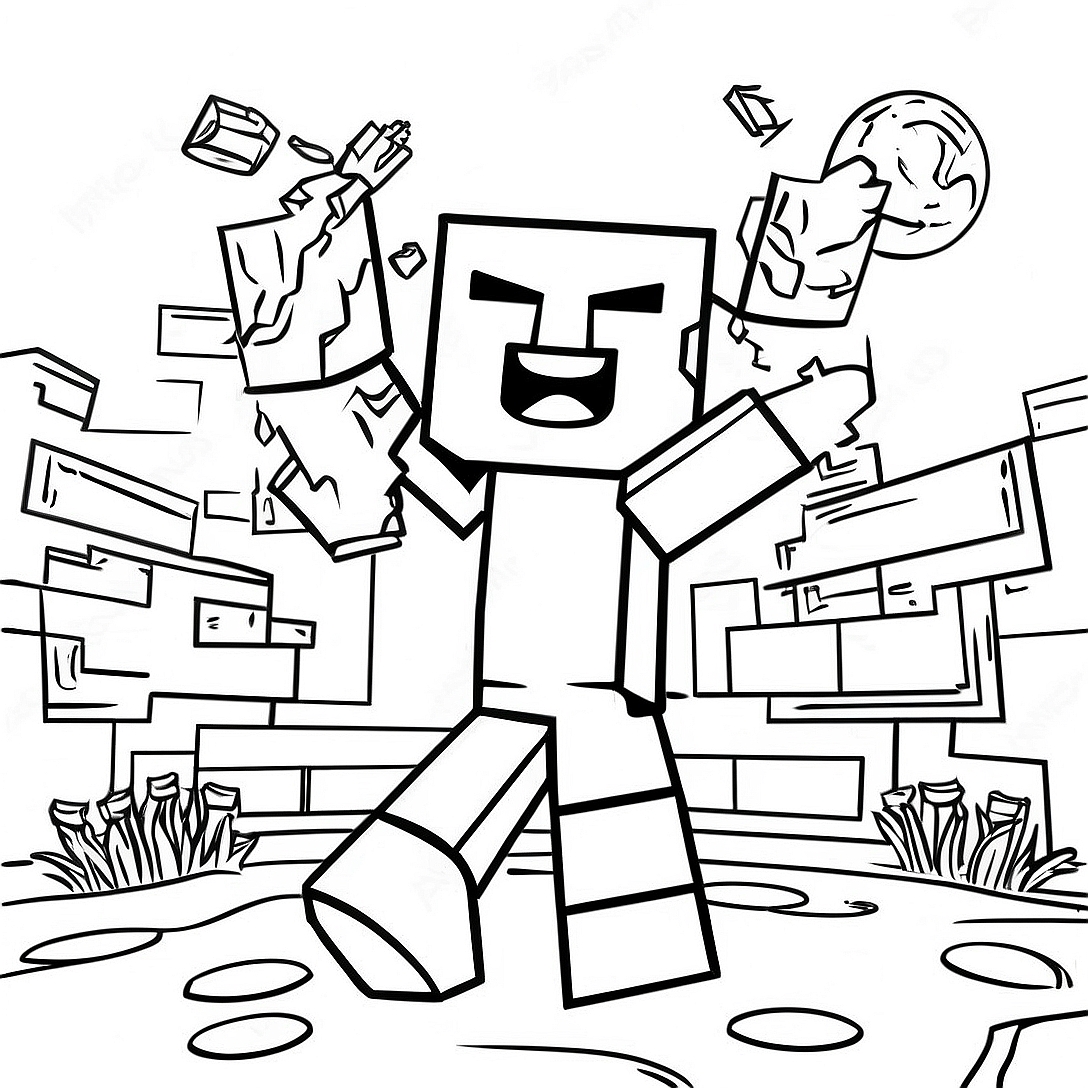 Minecraft Math WorkPages Coloring Page | Minecraft Math WorkPages coloring page
