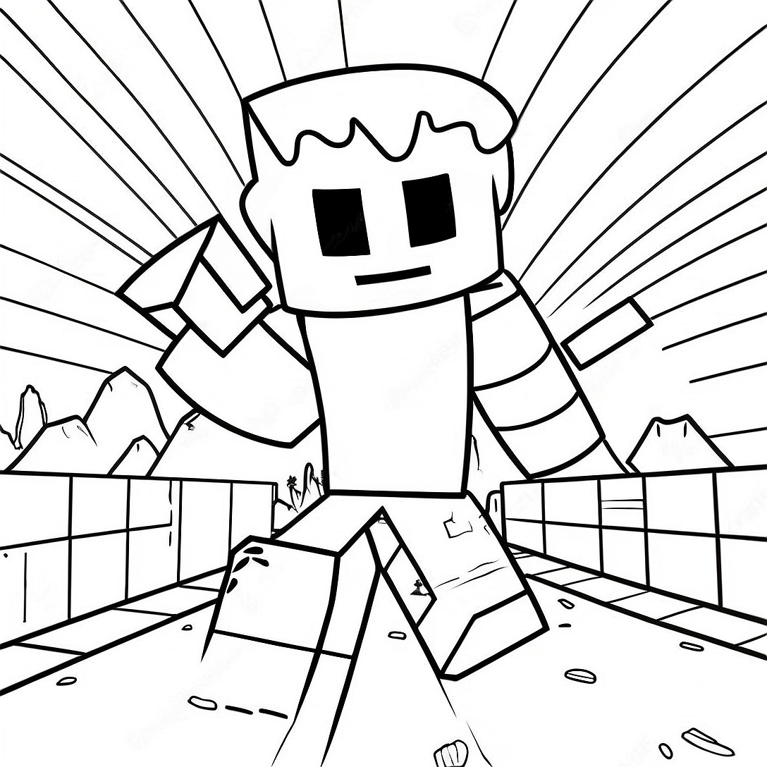 Minecraft Addition Adventure Coloring Page | Minecraft Math WorkPages coloring page