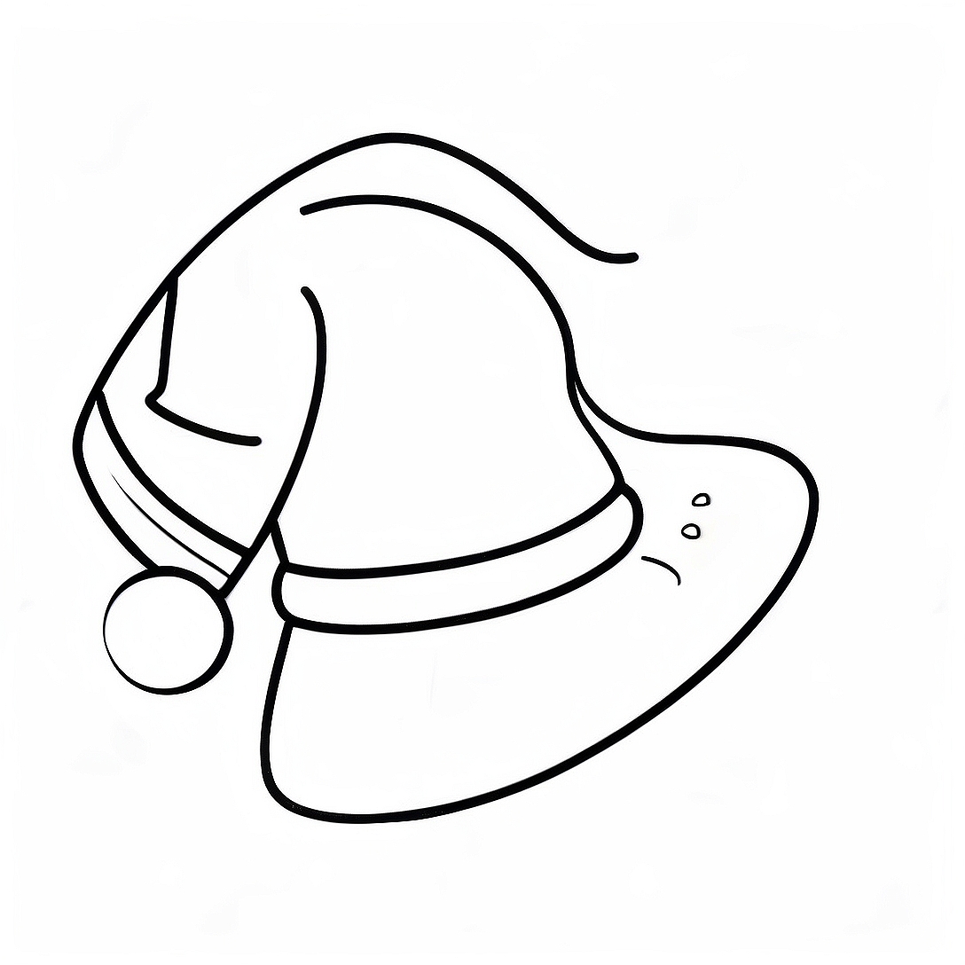 Santa Hat Coloring Page | Santa Hat coloring page