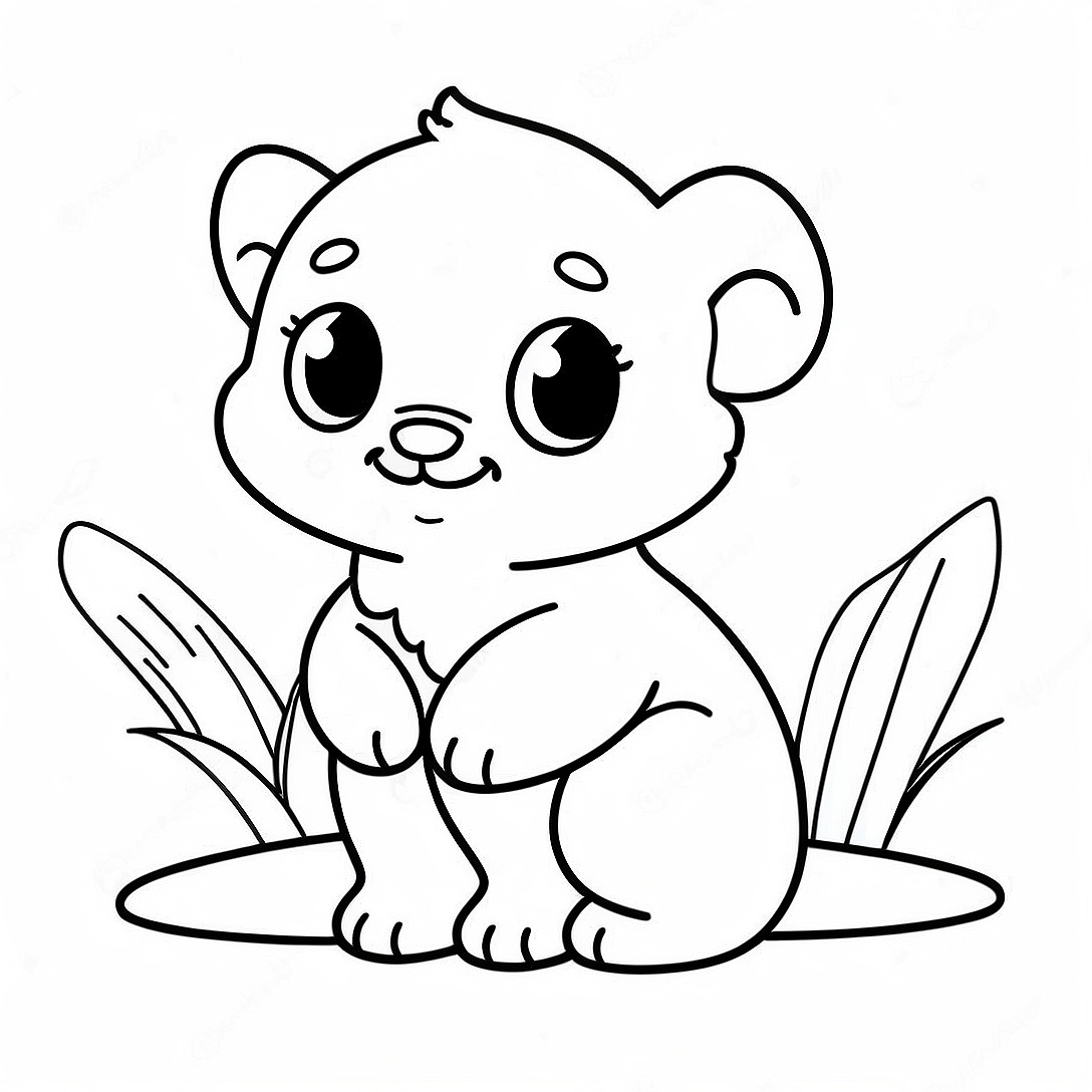 Cute Baby Animal Coloring Page | Baby Animal coloring page