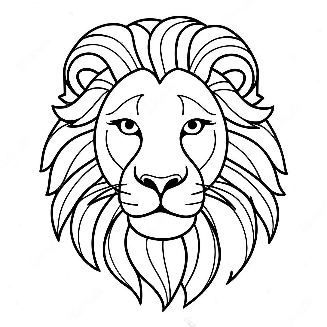 Majestic Lion Coloring Page | Lion for Adults coloring page