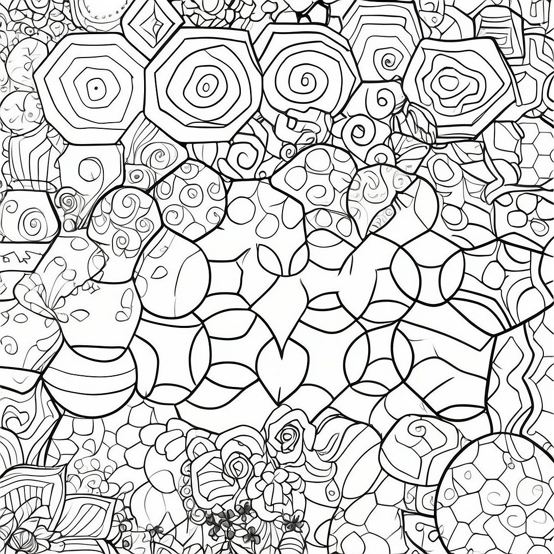 Hexagon Pattern Coloring Page | Hexagon coloring page