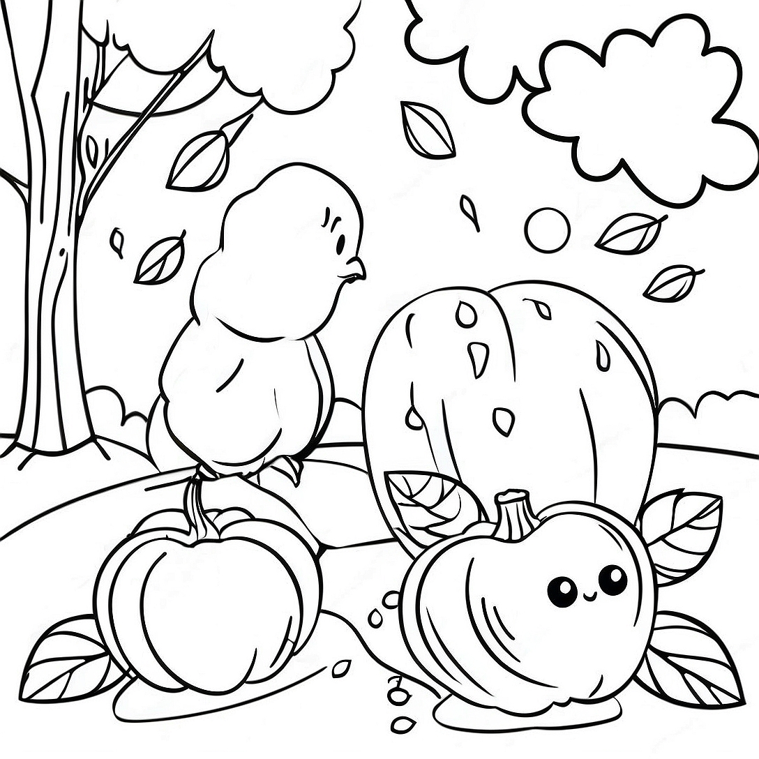 Fall Math Coloring Page | Fall Math coloring page