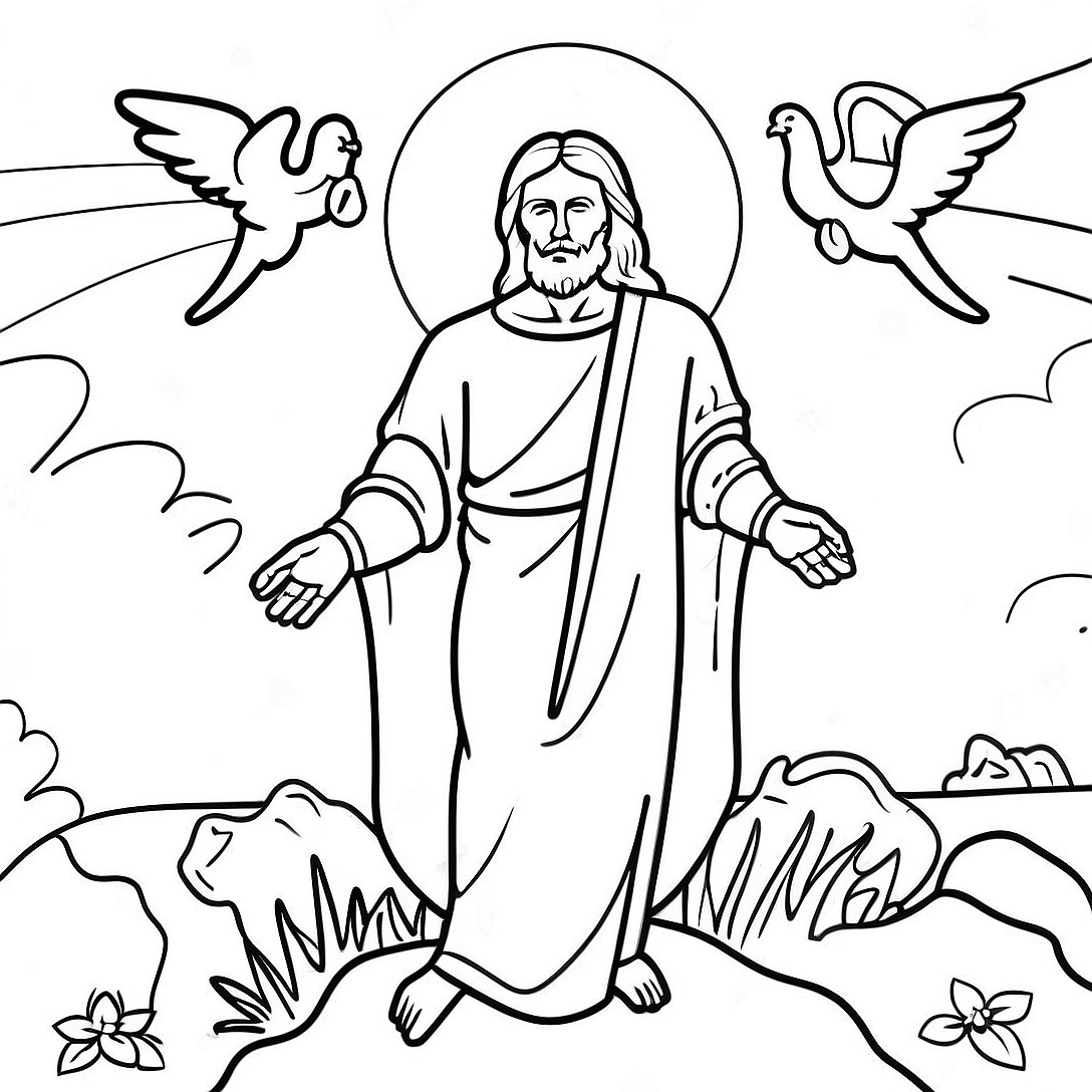 Resurrection Coloring Page | Resurrection coloring page