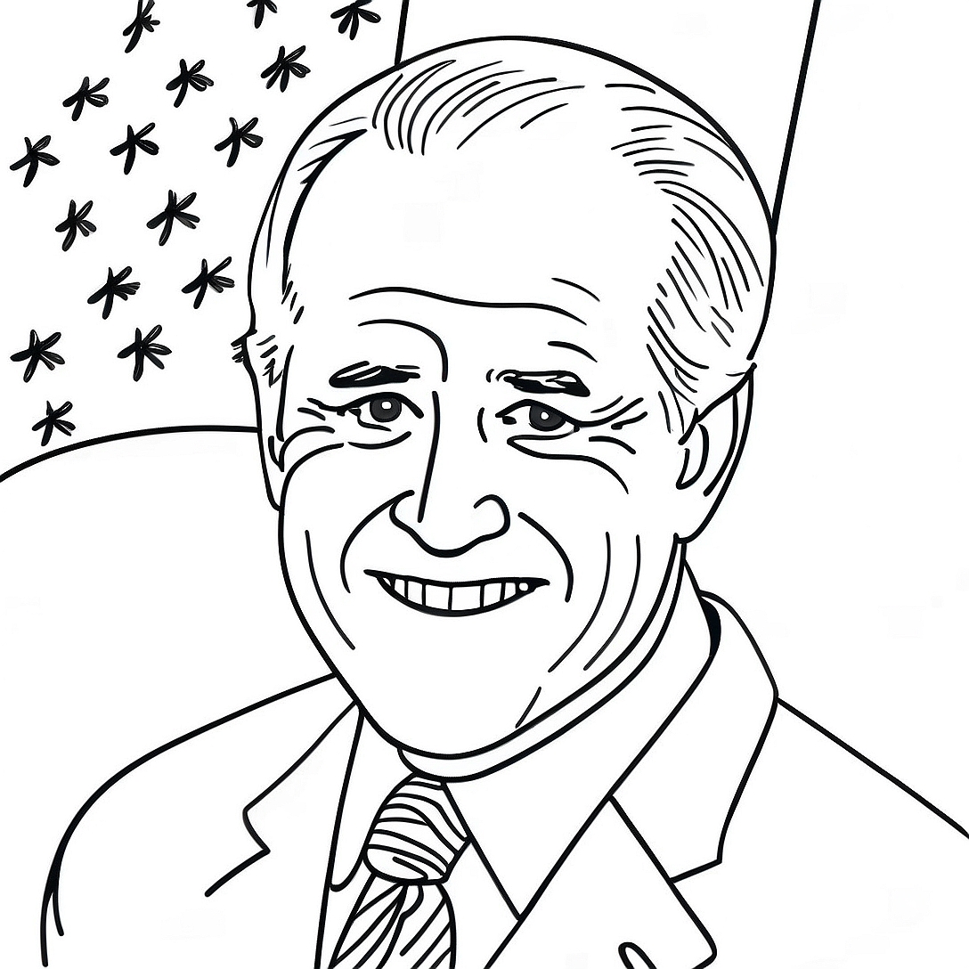Joe Biden Coloring Page | Joe Biden coloring page