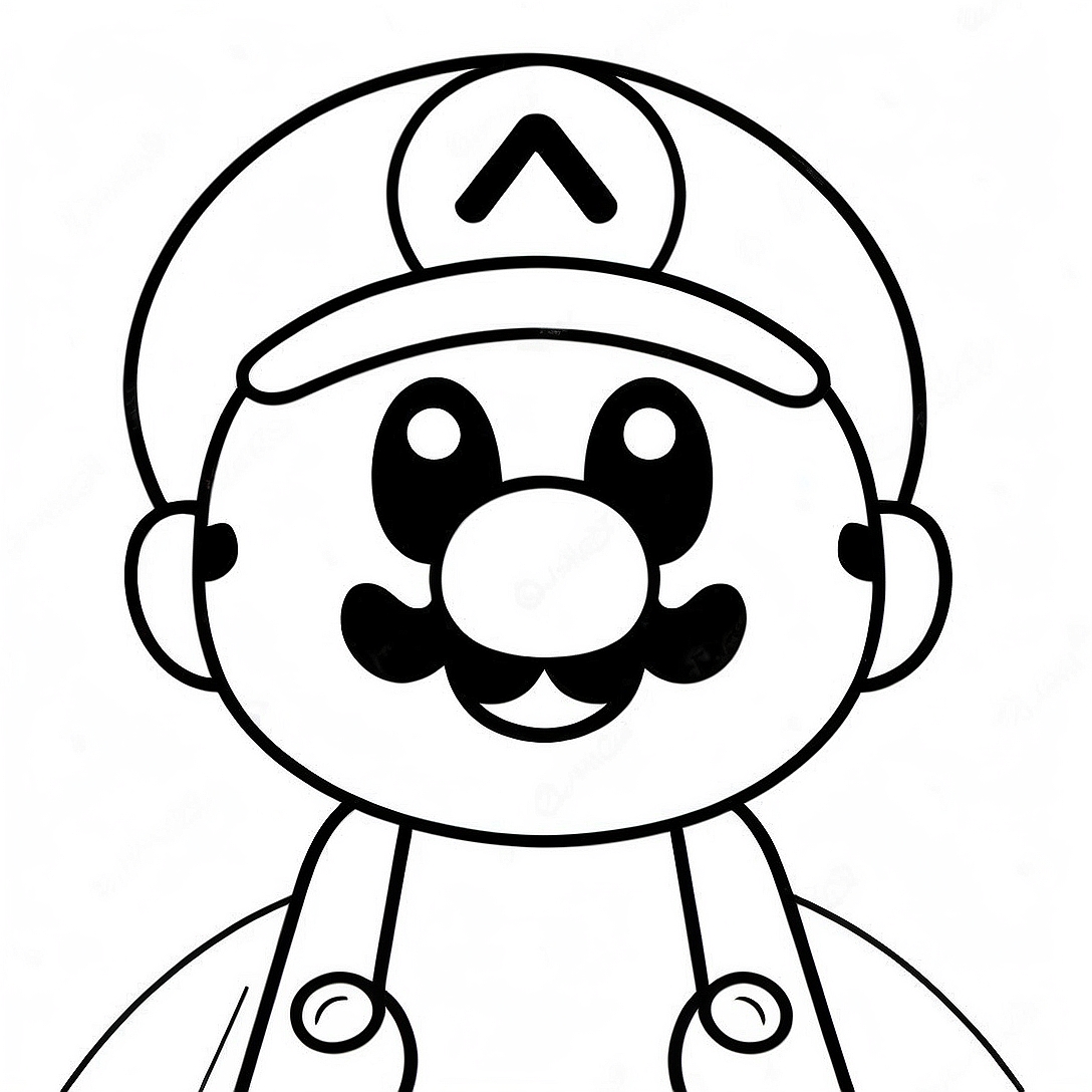 Mario Among Us Character Coloring Page | Mario Among Us coloring page