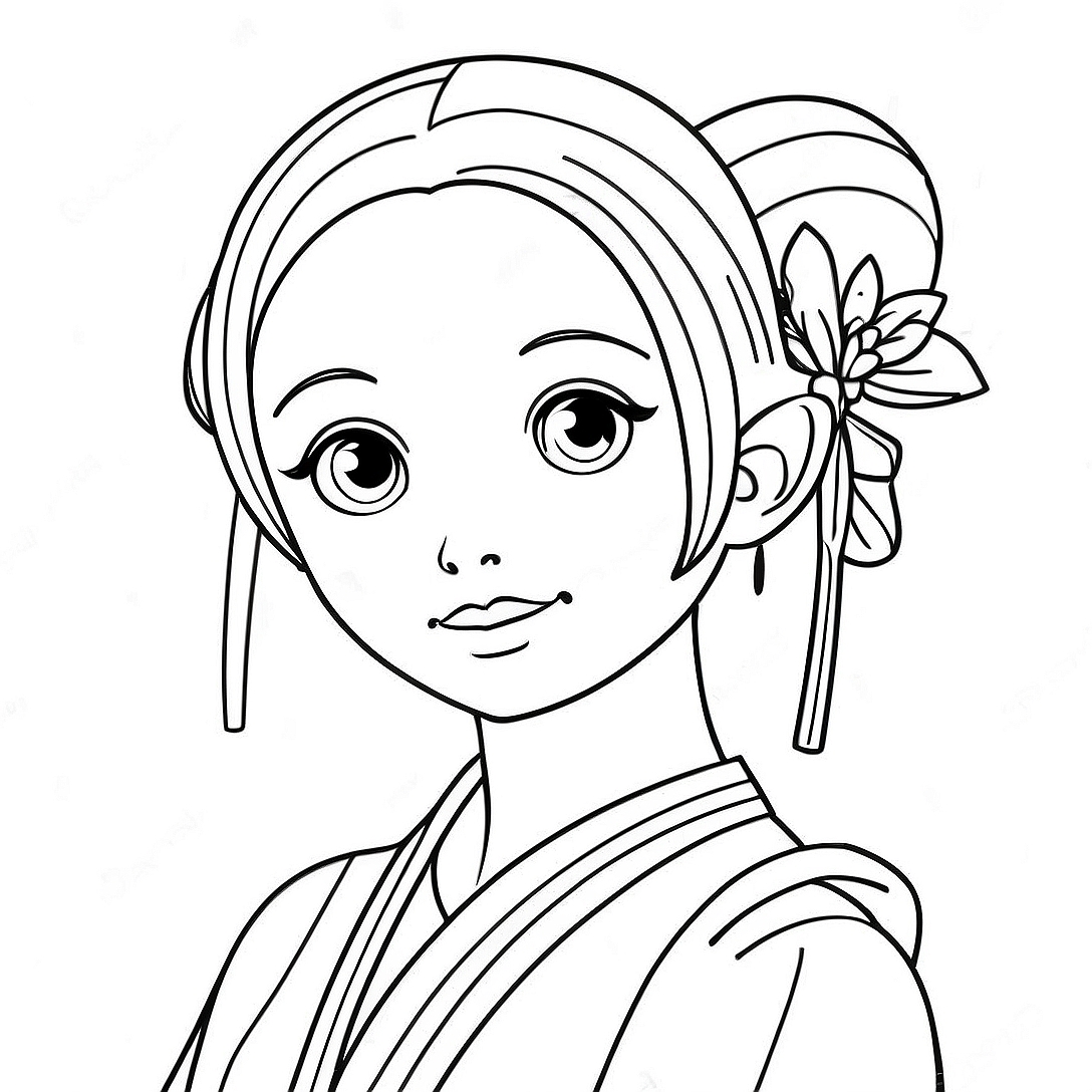 Shinobu Coloring Page | Shinobu coloring page