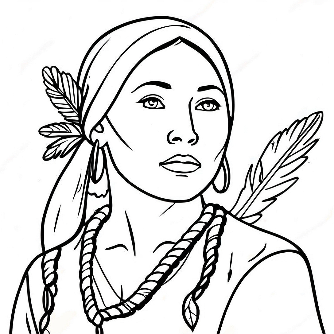 Sacagawea Coloring Page | Sacagawea coloring page