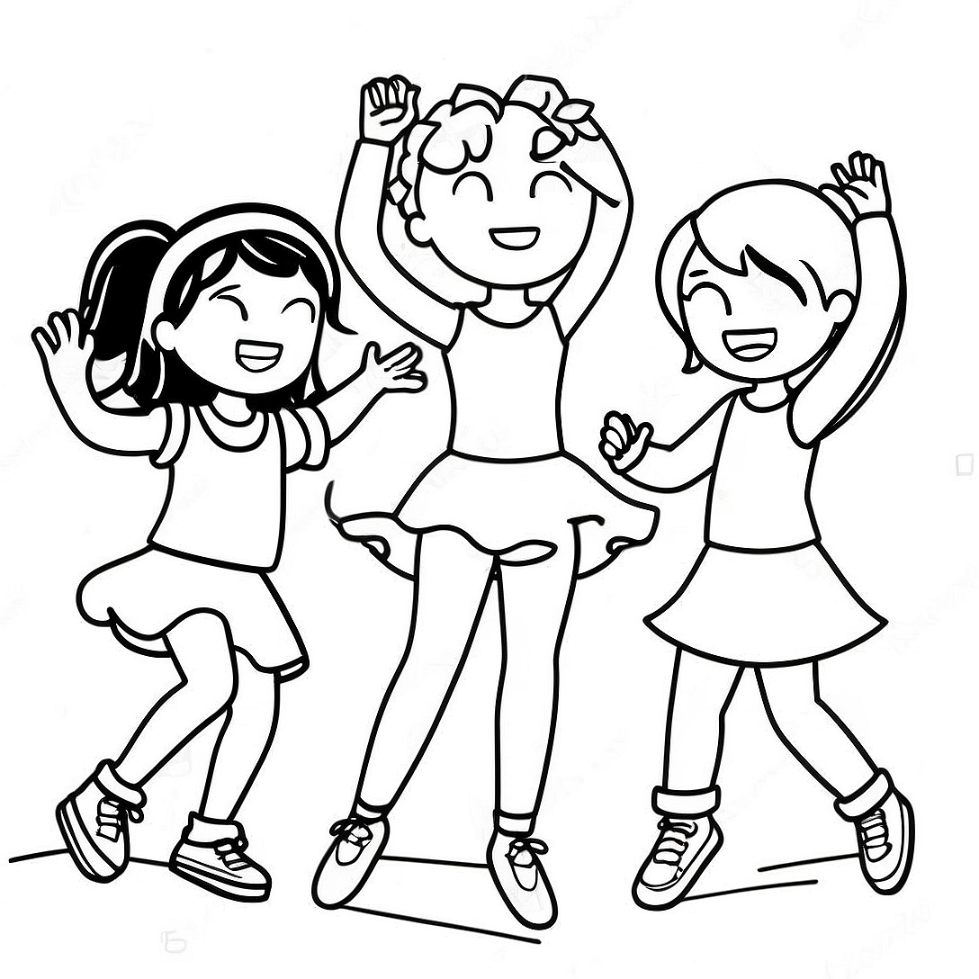 That Girl Lay Lay Dancing with Friends Coloring Page | That Girl Lay Lay coloring page