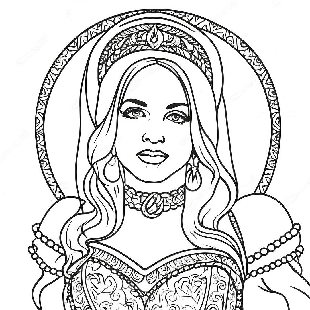 Madonna Iconic Outfit Coloring Page | Madonna coloring page