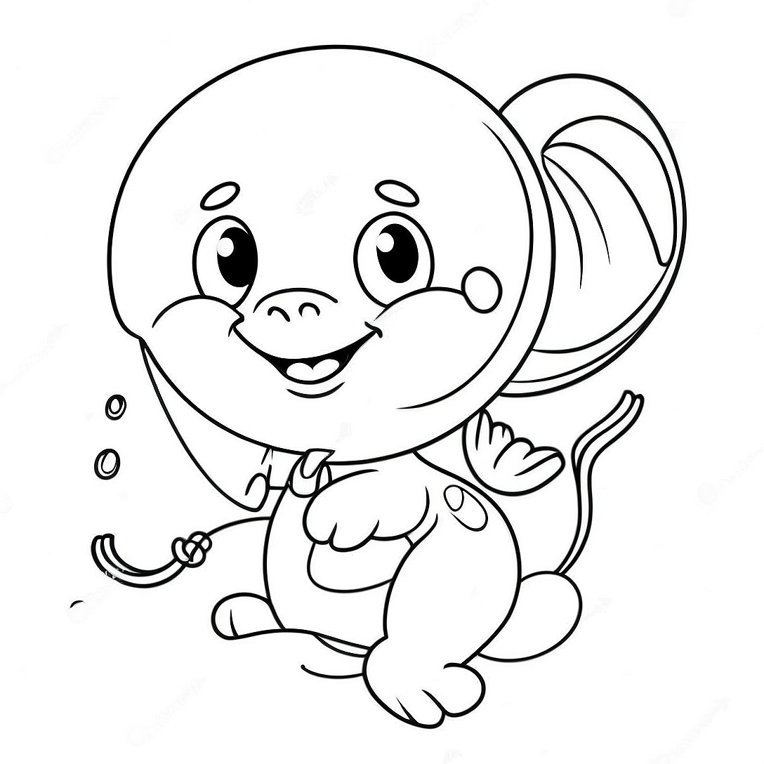 Balloon Animal Coloring Page | Balloon coloring page