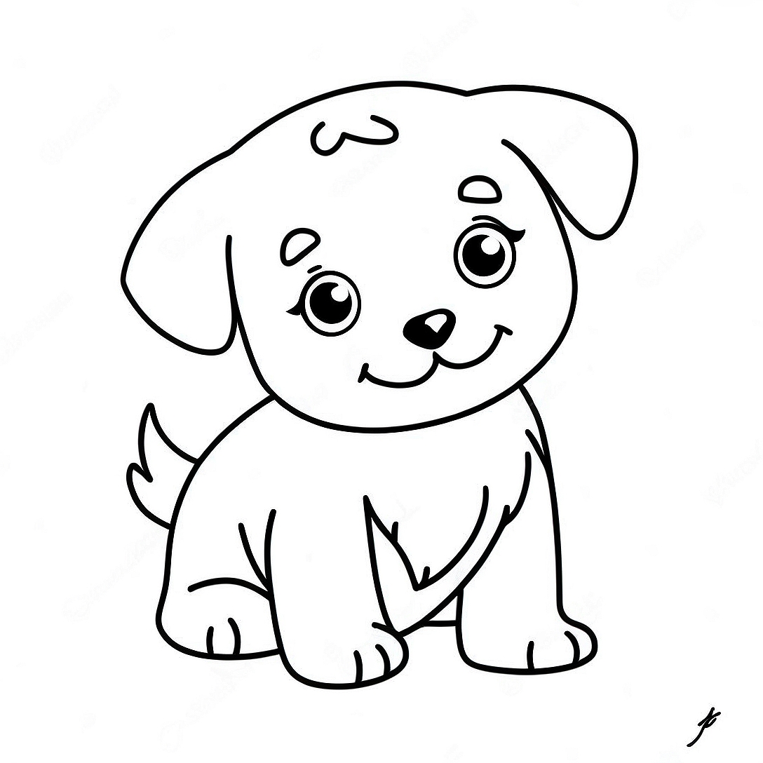Maltese Puppy Coloring Page | Maltese coloring page